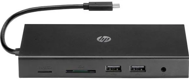Alt view image 15 of 20 - HP Black 50H55UT Travel USB-C Multi Port Hub