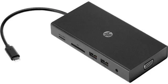 Alt view image 16 of 20 - HP Black 50H55UT Travel USB-C Multi Port Hub