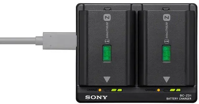 Alt view image 8 of 10 - Sony BC ZD1 Black Dual Battery Charger for Sony Z Battery Model NP FZ100
