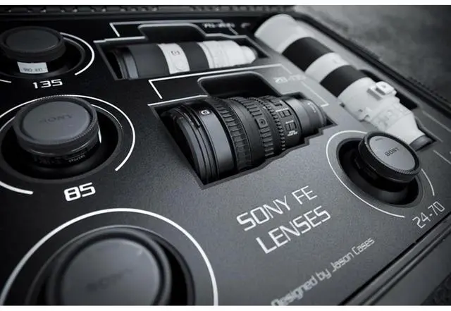 Alt view image 2 of 3 - Jason Cases Hard Case with Laser-Cut Foam for 7x Sony FE Lens #SNFELBK