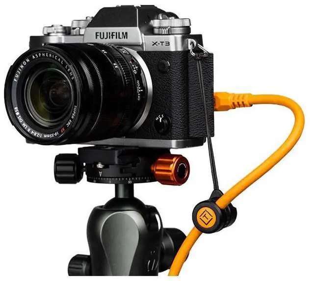Alt view image 3 of 7 - Tether Tools Starter Tethering Kit w/15' USB-C Cable, Orange, TetherGuard & Bag