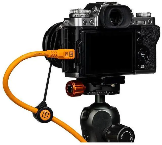 Alt view image 4 of 7 - Tether Tools Starter Tethering Kit w/15' USB-C Cable, Orange, TetherGuard & Bag