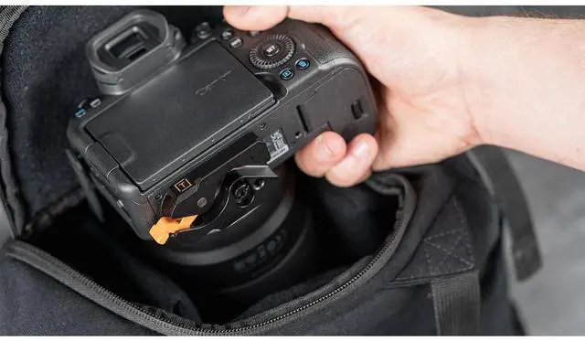 Alt view image 7 of 7 - Tether Tools LeverLock Plate & Optima 10G 31' USB-C Straight to RA Cable, Orange