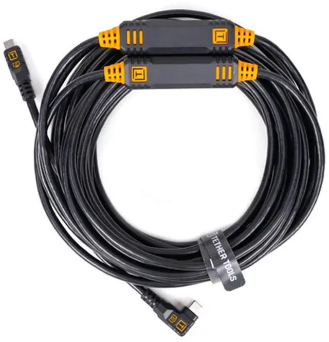 Alt view image 2 of 7 - Tether Tools TetherGuard LeverLock Plate and 31' USB-C Straight to RA Cable