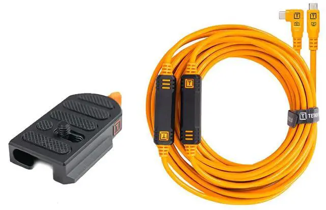 Main image of Tether Tools TetherGuard LeverLock Plate and 31' USB-C Straight to RA Cable
