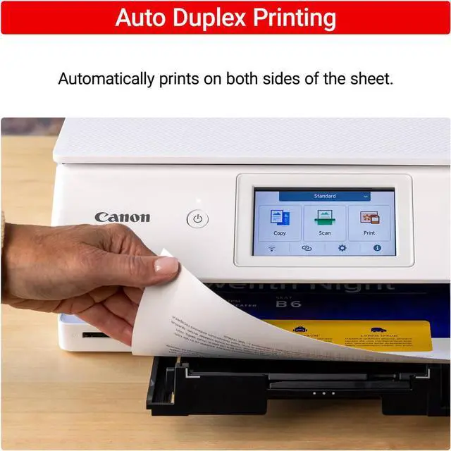 Alt view image 14 of 20 - Canon PIXMA TS8820 Wireless 3 In 1 White Home Printer with Color LCD Touchscreen