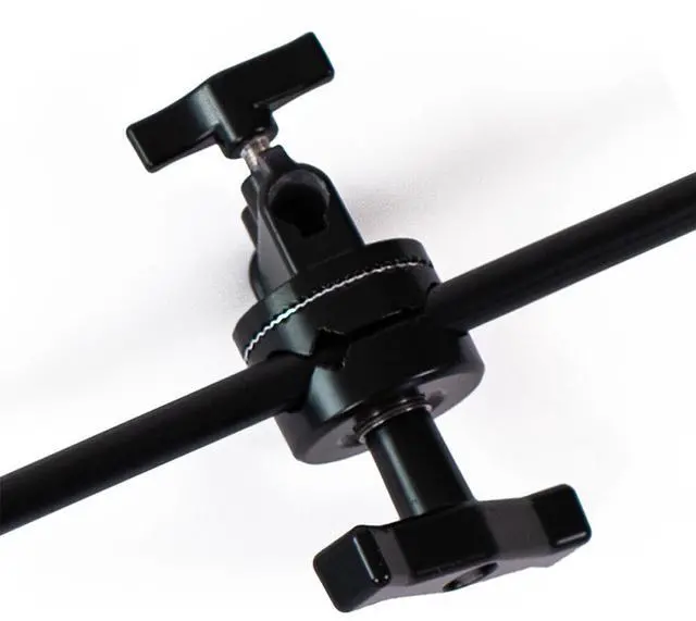 Alt view image 2 of 4 - Savage 40" Stainless Steel Chrome/Black Grip Arm with Gobo Clamps