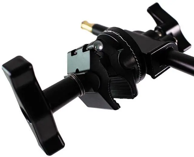 Alt view image 3 of 4 - Savage 40" Stainless Steel Chrome/Black Grip Arm with Gobo Clamps