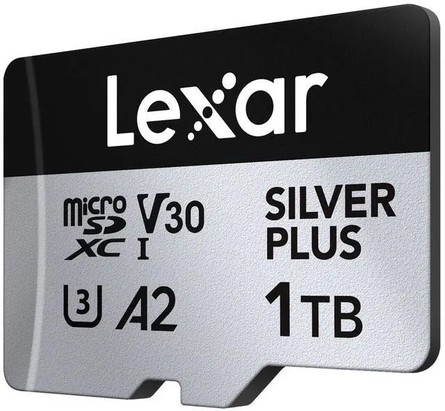 Alt view image 2 of 7 - Lexar Lexar Professional 1TB SILVER PLUS microSDXC UHS-I Card, C10, U3, V30, FULL-HD & 4K Video, up to 205MB/s read, up to 150MB/s write, for videographers, gamers