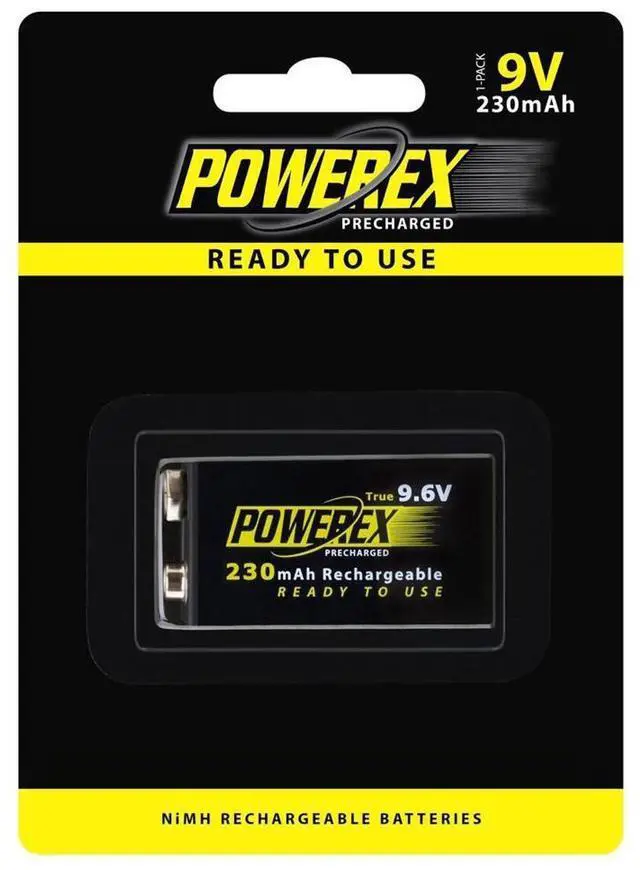 Alt view image 4 of 4 - Maha Powerex MHR9VP 1-pack 230mAh 9V Ni-MH Rechargeable Batteries