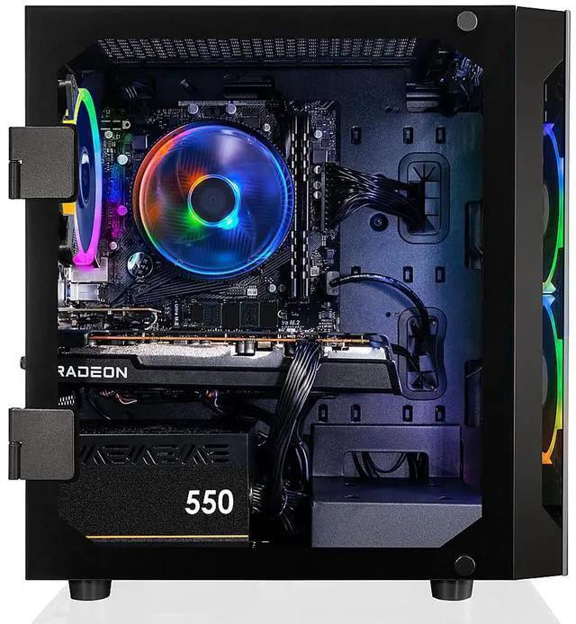 Alt view image 8 of 12 - CLX SET Gaming Desktop - AMD Ryzen 7 5700X 3.4GHz 8-Core Processor, 16GB DDR4 Memory, Radeon RX 6600 8GB GDDR6 Graphics 500GB NVMe M.2 SSD, 2TB HDD, WiFi, Win 11 Home 64-bit