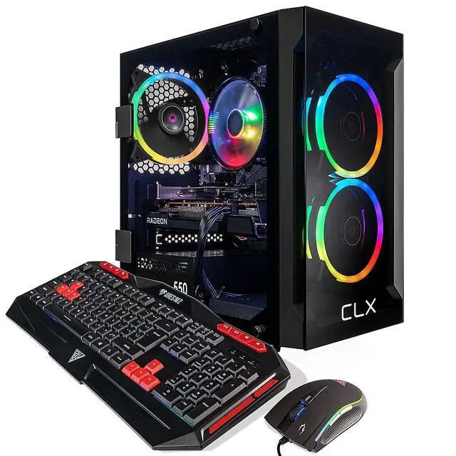 Alt view image 11 of 12 - CLX SET Gaming Desktop - AMD Ryzen 7 5700X 3.4GHz 8-Core Processor, 16GB DDR4 Memory, Radeon RX 6600 8GB GDDR6 Graphics 500GB NVMe M.2 SSD, 2TB HDD, WiFi, Win 11 Home 64-bit