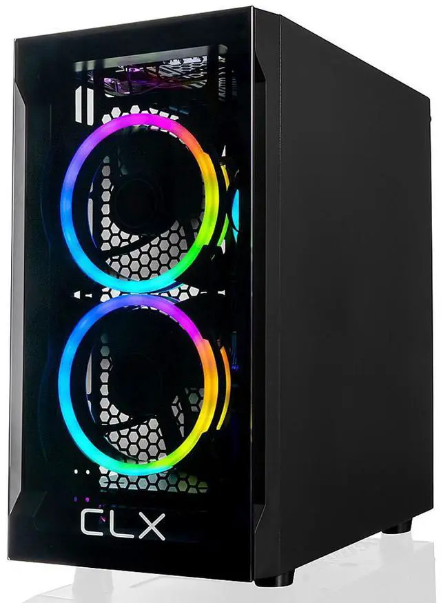 Alt view image 12 of 12 - CLX SET Gaming Desktop - AMD Ryzen 7 5700X 3.4GHz 8-Core Processor, 16GB DDR4 Memory, Radeon RX 6600 8GB GDDR6 Graphics 500GB NVMe M.2 SSD, 2TB HDD, WiFi, Win 11 Home 64-bit