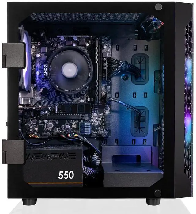 Alt view image 8 of 12 - CLX SET Gaming Desktop - AMD Ryzen 5 5600G 3.9GHz 6-Core Processor, 8GB DDR4 Memory, Radeon Vega 7 1GB Shared Graphics 500GB NVMe M.2 SSD,  WiFi, Win 11 Home 64-bit