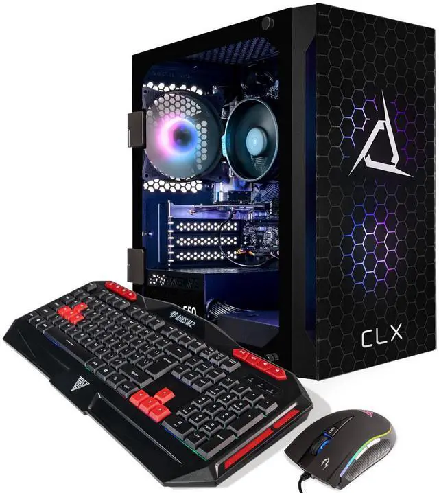 Alt view image 11 of 12 - CLX SET Gaming Desktop - AMD Ryzen 5 5600G 3.9GHz 6-Core Processor, 8GB DDR4 Memory, Radeon Vega 7 1GB Shared Graphics 500GB NVMe M.2 SSD,  WiFi, Win 11 Home 64-bit