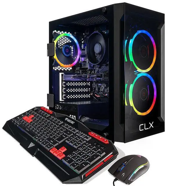 Alt view image 13 of 15 - CLX SET Gaming Desktop - AMD Ryzen 7 5700G 3.8GHz 8-Core Processor, 16GB DDR4 Memory, Radeon Vega 8 2GB Shared Graphics 1TB NVMe M.2 SSD, WiFi, Win 11 Home 64-bit