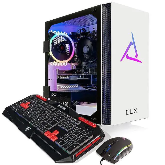 Alt view image 11 of 12 - CLX SET Gaming Desktop - AMD Ryzen 5 5600 3.5GHz 6-Core Processor, 16GB DDR4 Memory, Radeon RX 6400 4GB GDDR6 Graphics 1TB NVMe M.2 SSD,  WiFi, Win 11 Home 64-bit