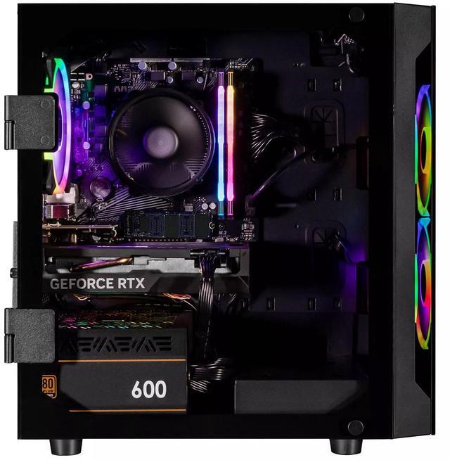 Alt view image 8 of 11 - CLX SET Gaming Desktop - AMD Ryzen 5 5500 3.6GHz 6-Core Processor, 16GB DDR4 Memory, GeForce RTX 4060 8GB GDDR6 Graphics 1TB NVMe M.2 SSD,  WiFi, Win 11 Home 64-bit