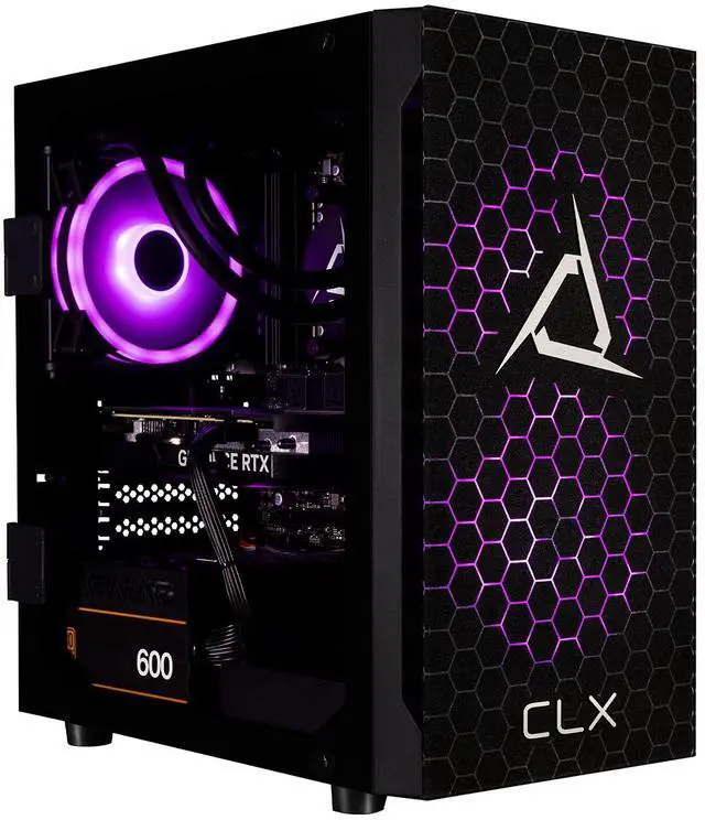 Alt view image 7 of 10 - CLX SET Gaming Desktop - AMD Ryzen 7 7700X 4.5GHz 8-Core Processor, 32GB DDR5 Memory, GeForce RTX 4060 8GB GDDR6 Graphics 1TB NVMe M.2 SSD, 2TB HDD, WiFi, Win 11 Home 64-bit