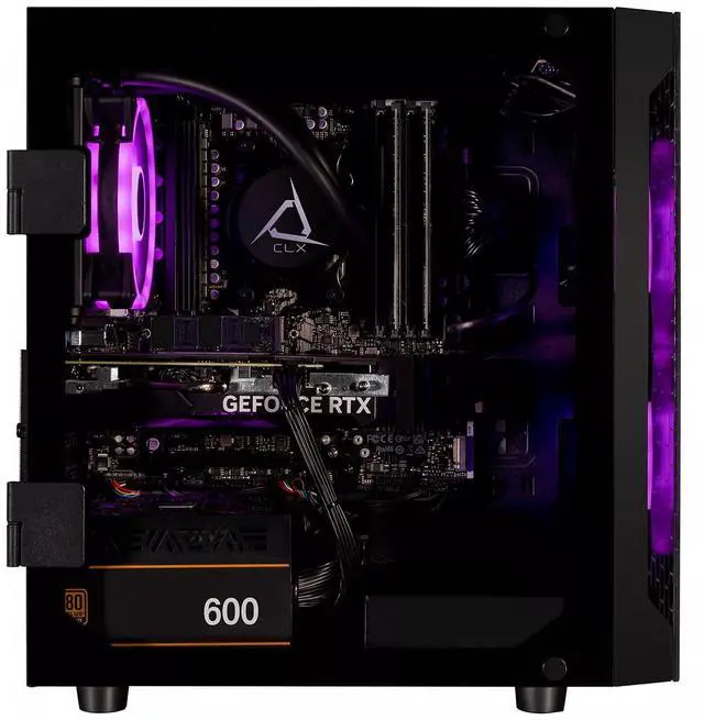 Alt view image 8 of 10 - CLX SET Gaming Desktop - AMD Ryzen 7 7700X 4.5GHz 8-Core Processor, 32GB DDR5 Memory, GeForce RTX 4060 8GB GDDR6 Graphics 1TB NVMe M.2 SSD, 2TB HDD, WiFi, Win 11 Home 64-bit