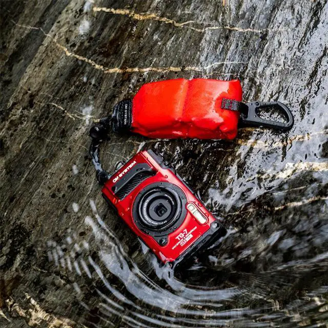 Alt view image 4 of 4 - OM SYSTEM CHS-09 Floating Wrist Strap for Tough Series Cameras, Red