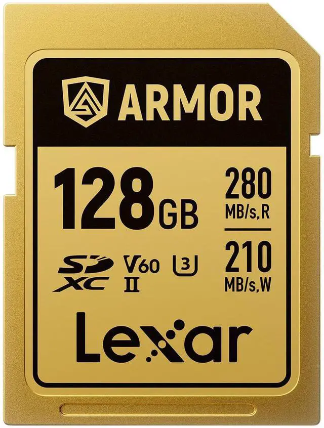 Main image of Lexar Professional ARMOR GOLD 128GB UHS-II V60 SDXC Memory Card  LSDAMGL128G-RNNNG