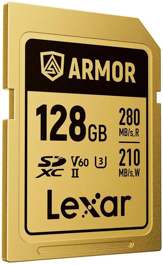 Alt view image 3 of 8 - Lexar Professional ARMOR GOLD 128GB UHS-II V60 SDXC Memory Card  LSDAMGL128G-RNNNG