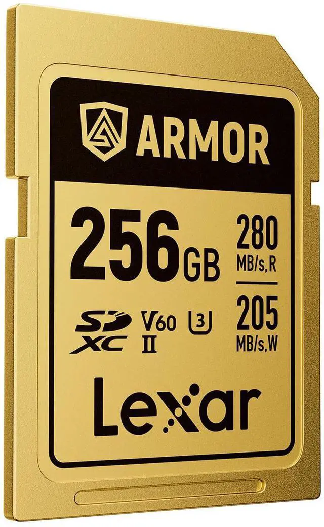 Alt view image 3 of 8 - Lexar Professional ARMOR GOLD 256GB UHS-II V60 SDXC Memory Card
