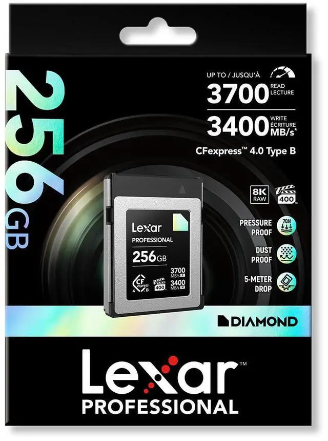 Alt view image 6 of 6 - Lexar Diamond Series Professional 256GB CFexpress 4.0 Type-B Memory Card