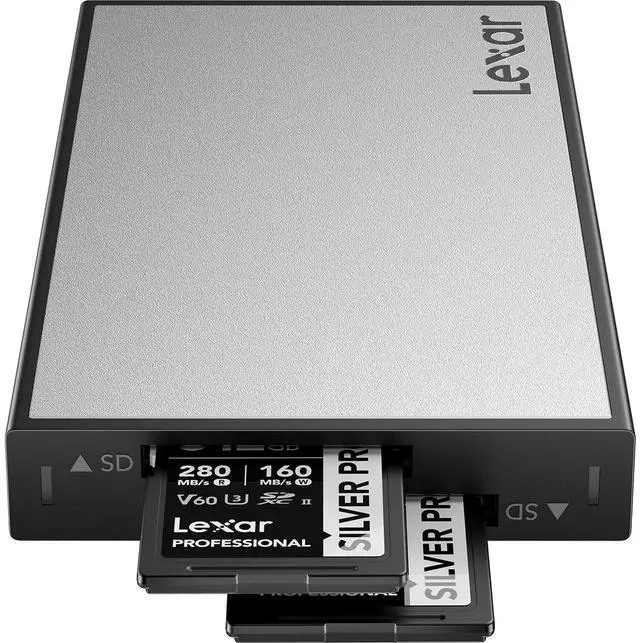 Alt view image 4 of 5 - Lexar Professional Workflow Dual-Slot SD UHS-II Card Reader #LPWF720N-4ANGL