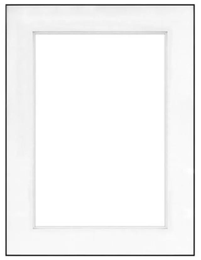 Alt view image 2 of 2 - Fineline Picture Frame Color: Black, Size: 5" x 7" Frame/4" x 6" Mat