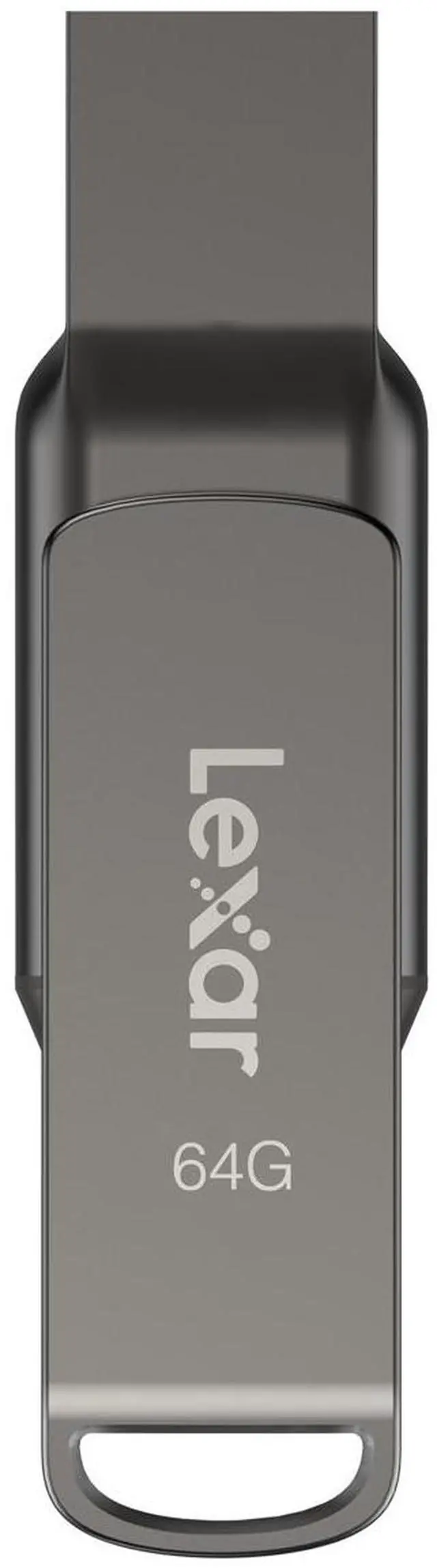 Alt view image 8 of 19 - Lexar JumpDrive D400 Dual 64GB USB 3.1 Flash Drive Titanium (LJDD400-64G-BNU)