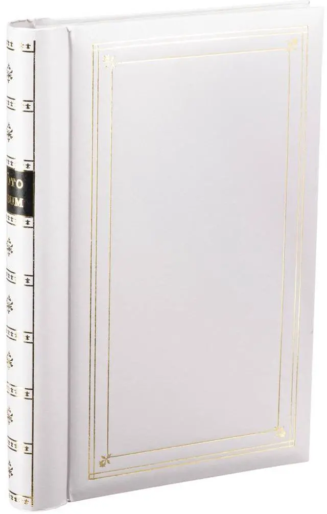 Alt view image 2 of 7 - Pioneer Photo Album Bi-Directional Spiral Bound Photo Album, Le Memo Pocket Photo Album, Solid Color Covers with Gold Trim, Holds 900 4x6" Photos, 3 Per Page, Color: Bright White. (3 Albums)
