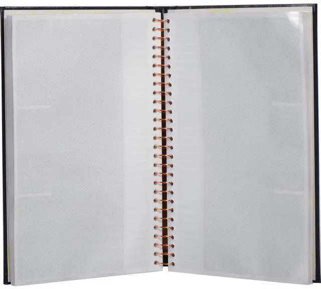 Alt view image 6 of 7 - Pioneer Photo Album Bi-Directional Spiral Bound Photo Album, Le Memo Pocket Photo Album, Solid Color Covers with Gold Trim, Holds 900 4x6" Photos, 3 Per Page, Color: Bright White. (3 Albums)
