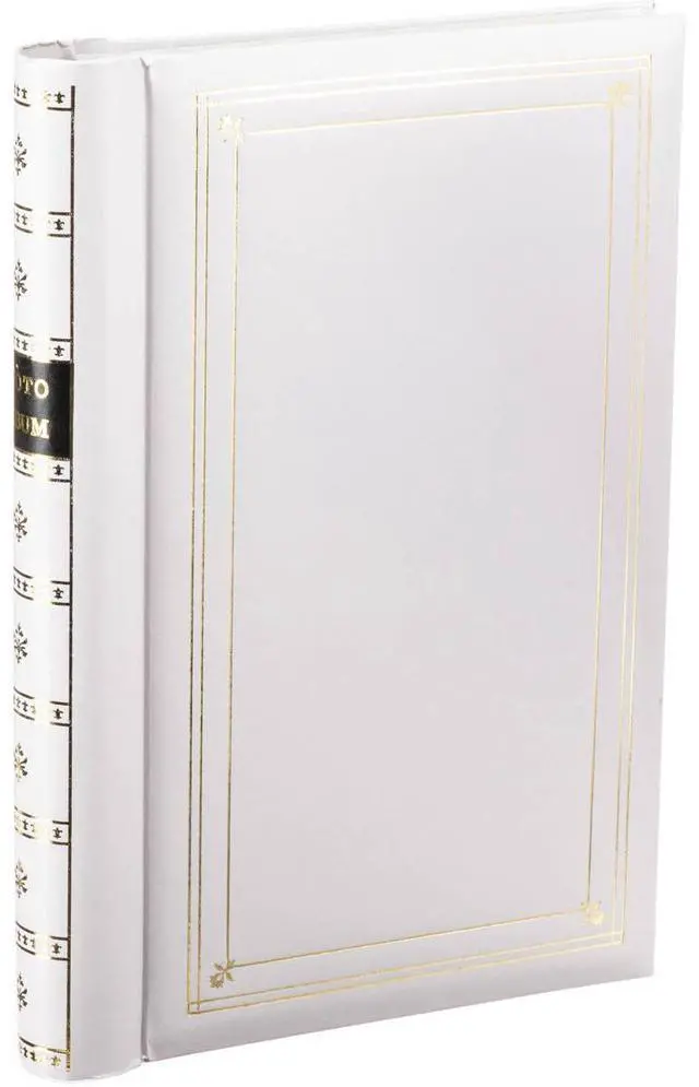 Alt view image 7 of 7 - Pioneer Photo Album Bi-Directional Spiral Bound Photo Album, Le Memo Pocket Photo Album, Solid Color Covers with Gold Trim, Holds 900 4x6" Photos, 3 Per Page, Color: Bright White. (3 Albums)