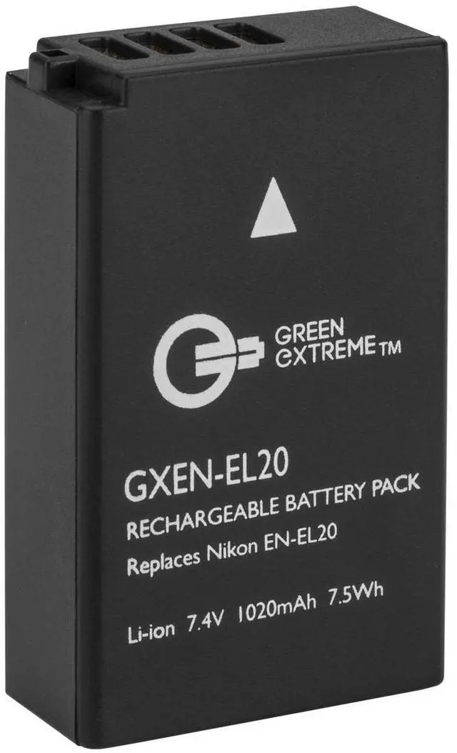 Alt view image 2 of 6 - Green Extreme EN-EL20 Lithium-Ion Battery, 2-Pack #GX-EN-EL20 K2