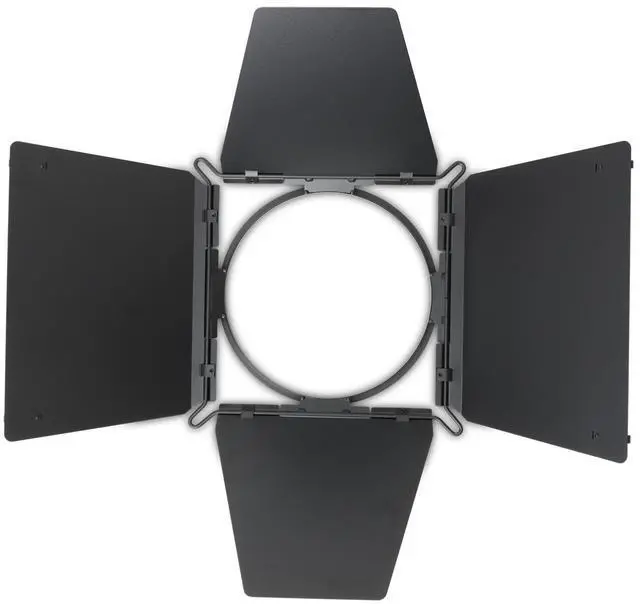 Alt view image 4 of 5 - Litepanels 6.6" 4-Leaf Rotating Barndoors for Studio X2 LED Fresnel Light