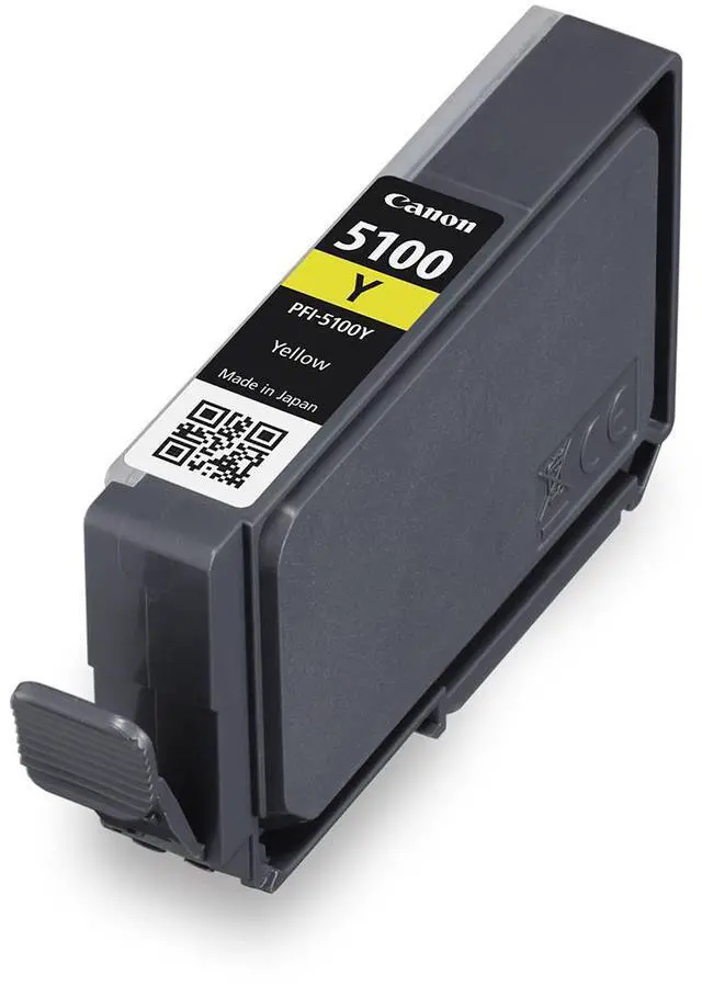 Alt view image 2 of 2 - Canon Lucia PRO II PFI-5100 14.4ml Pigment Ink Tank for PRO-310 Printer, Yellow