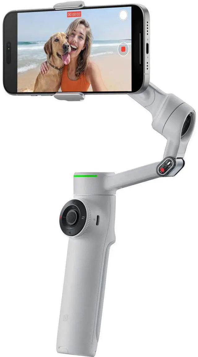 Alt view image 6 of 7 - Insta360 Flow 2 Pro 3-Axis AI-Powered Smartphone Gimbal, Stone Gray