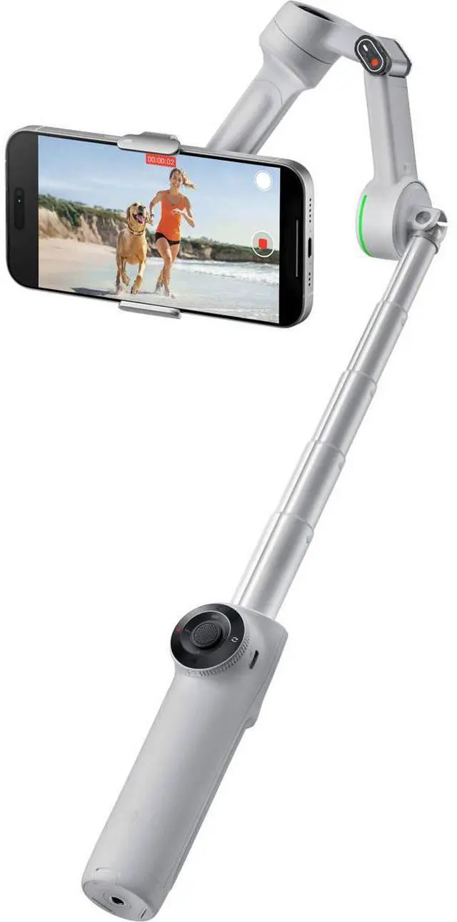 Alt view image 5 of 7 - Insta360 Flow 2 Pro 3-Axis AI-Powered Smartphone Gimbal, Stone Gray
