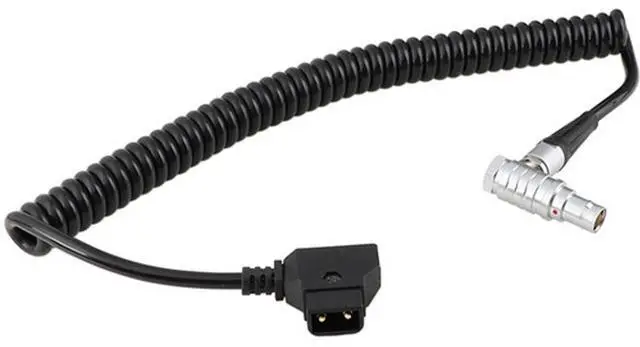 Alt view image 2 of 3 - CAMVATE Coiled D-Tap to Right-Angle 4-Pin Power Cable for C300 Mark II Camera