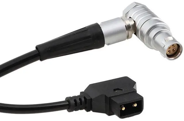 Alt view image 3 of 3 - CAMVATE Coiled D-Tap to Right-Angle 4-Pin Power Cable for C300 Mark II Camera