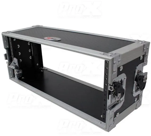 Alt view image 15 of 15 - 4U Deluxe Effects Rack  7" Deep Rail to Rail W/Handle