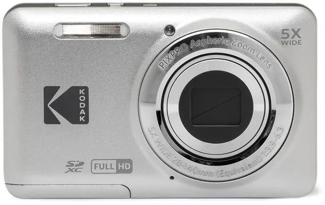 Alt view image 3 of 7 - Kodak PIXPRO FZ55 Friendly Zoom Digital Camera, Silver