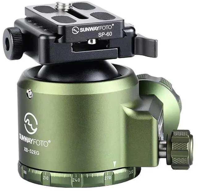 Main image of SunwayFoto XB-52EG XB Series Low-Profile Ball Head with SDC-50 Duo-Lever Clamp, OD Green