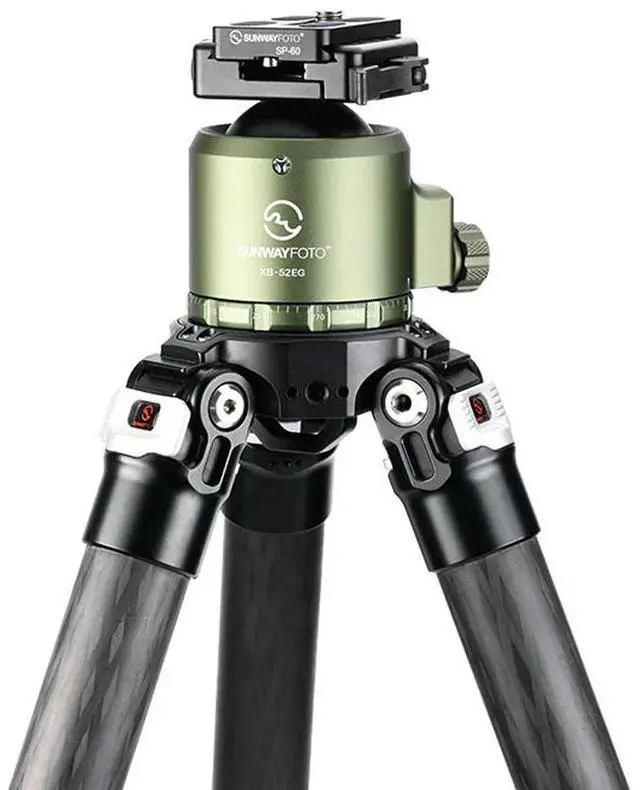 Alt view image 3 of 5 - SunwayFoto XB-52EG XB Series Low-Profile Ball Head with SDC-50 Duo-Lever Clamp, OD Green