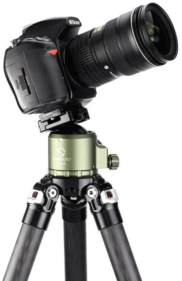 Alt view image 4 of 5 - SunwayFoto XB-52EG XB Series Low-Profile Ball Head with SDC-50 Duo-Lever Clamp, OD Green