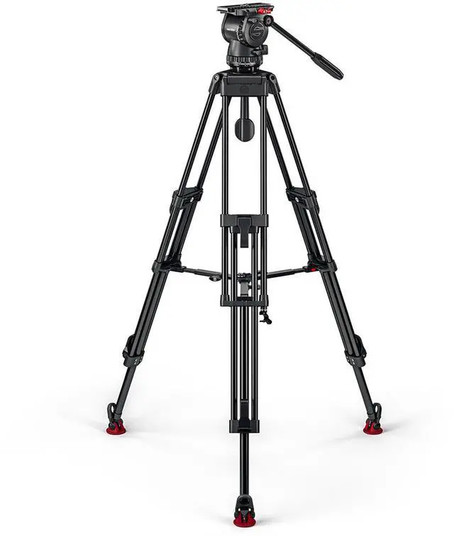 Alt view image 2 of 7 - Sachtler FSB 6 MK II Fluid Head with ENG 75/2 D HD 3-Section Aluminum Tripod and Mid-Level Spreader