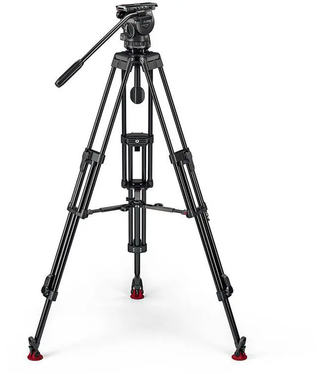 Alt view image 6 of 7 - Sachtler FSB 6 MK II Fluid Head with ENG 75/2 D HD 3-Section Aluminum Tripod and Mid-Level Spreader