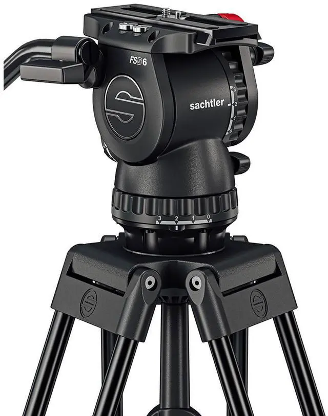 Alt view image 7 of 7 - Sachtler FSB 6 MK II Fluid Head with ENG 75/2 D HD 3-Section Aluminum Tripod and Mid-Level Spreader